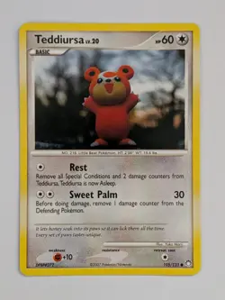 Pokemon Teddiursa lv. 20 Mysterious Treasures #105/123 MP TCG - Image 1