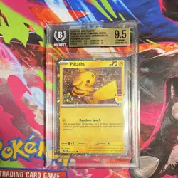 Pokemon TCG SV Temporal Forces Pikachu 051/162 Cosmos Holo Promo Eng BGS 9.5 - Image 1