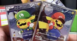 Mario Pikachu Luigi Pikachu 2016 Promo Pokemon Card Japanese Set - Image 1