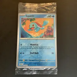 Pokemon Center Squirtle Trading Card Reverse Holofoil Sealed Promo - Image 1