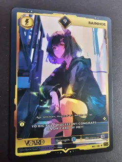 Rainhoe 9 Holo Card First (1st) Edition Rising Stars GamerSupps VCard 092/190 - Image 2