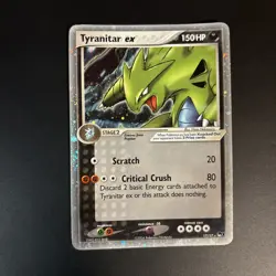 Pokemon TCG Tyranitar EX 17/17 Pop Series 1 Ultra Rare Holo Card #17/17 - Image 1