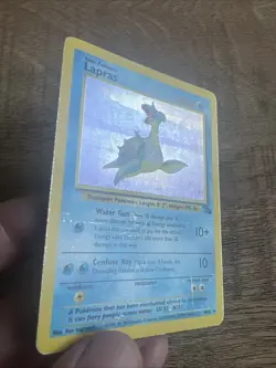 Pokemon TCG Fossil 1999 Unlimited Lapras Holo Rare Card 10/62 Vintage WOTC HP - Image 2