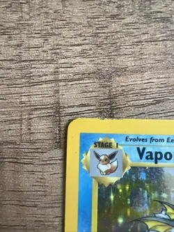 Pokemon TCG Vaporeon Holo Rare Card 12/64 Jungle Set MP Condition - Image 2