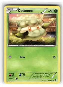 Pokemon: Boundaries Crossed Cottonee #14/149 Cottonee- Common.V05 - Image 1