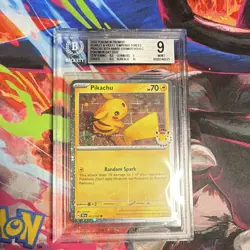 Pokemon TCG Promos Pikachu 051/162 30th Anniv Cosmos Holo Eng BGS 9 - Image 1