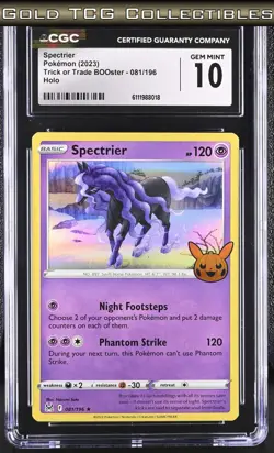 CGC 10 ⭐ Pokemon Trick or Trade BOOster Spectrier 081 Holo - Image 1