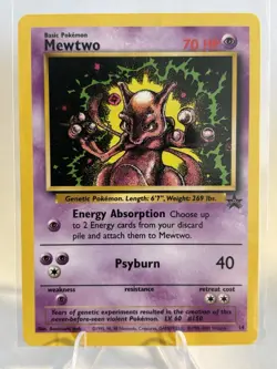 Pokemon Mewtwo 70 HP Basic Promo Wotc 14/53 Regular Benimaru Itoh ENG NR MNT - Image 1