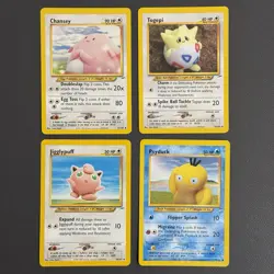 Pokemon Neo Destiny Lot Psyduck Chansey Togepi Jigglypuff Nice - Image 1