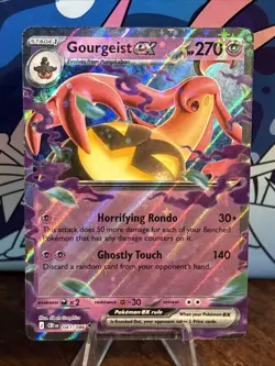 1x Gourgeist ex # 041/086 Pokemon ME04: Chaos Rising Double Rare NM - Image 1