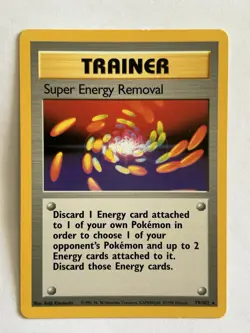 1999 Pokemon Super Energy Removal Trainer Base Set TCG Card 79/102 - Image 1