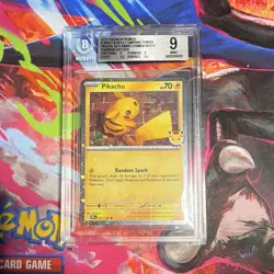 Pokemon TCG Pokemon Day 2026 Pikachu 051/162 Holo Promo Eng BGS 9 - Image 1