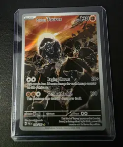 Pokemon TCG Paldean Tauros Illustration Rare Holo SV02 Paldea Evolved 218/193 - Image 1