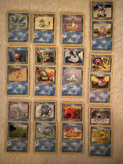 117 Vintage Pokemon Water Lot WOTC Vaporeon Articuno Lapras Fossil - Image 1