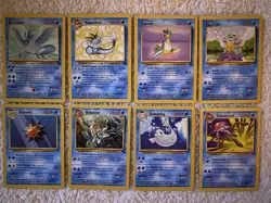 117 Vintage Pokemon Water Lot WOTC Vaporeon Articuno Lapras Fossil - Image 3