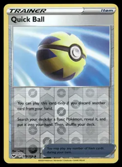 Quick Ball 179/202 Uncommon Sword & Shield Pokemon Reverse Holo NM - Image 1
