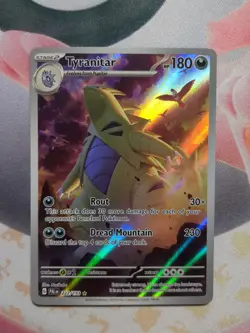 2023 Pokemon SV Paldea Evolved Tyranitar Illustration Rare #222/193 - Image 1