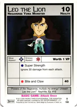 Sailor Moon CCG Premier Edition Leo the Lion Negaverse Yoma Monster Trading Card - Image 1