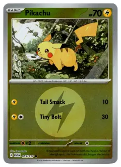 2025 Pokemon - Mega Evolutions - Ascended Heroes Reverse holo energy Pikachu #55 - Image 1