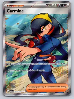 Carmine 204/167 Ultra Rare Twilight Masquerade Pokemon Near Mint - Image 1
