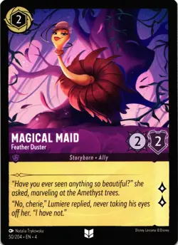 Disney Lorcana Magical Maid - Feather Duster Character Card Regular Uncommon - Image 1