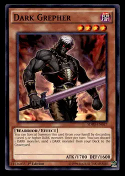 Yu-Gi-Oh TCG #SDPD-EN017 Dark Grepher 1st Edition Common NM - Image 1