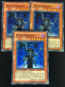 YUGIOH DOOM SHAMAN TAEV-EN025 1ST SUPER X3 (MP) - Image 1