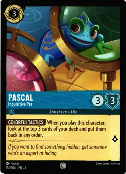 Disney Lorcana Pascal - Inquisitive Pet Character Card Regular Common - Image 1