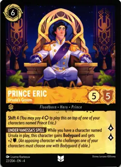 Disney Lorcana Prince Eric - Ursula's Groom Card Regular Uncommon - Image 1