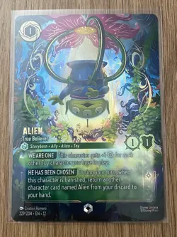 WILDS UNKNOWN ALIEN TRUE BELIEVER DISNEY LORCANA ENCHANTED CARD 229/204 - Image 1