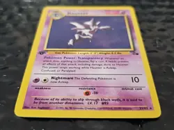 HAUNTER First Edition 2000 Pokemon Fossil NON-HOLO Rare Card #21/62 - Image 5