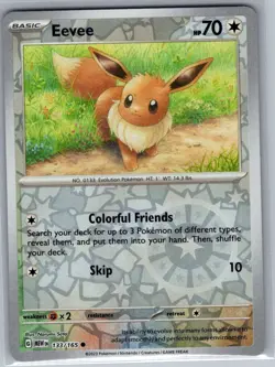 Eevee 133/165 Reverse Holo SV: Scarlet & Violet 151 - Pokemon Card - NM - Image 1