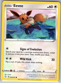 Eevee 052/072 Non Holo Shining Fates - Pokemon Card - NM - Image 1