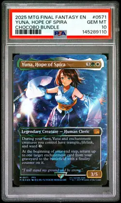 2025 MTG FINAL FANTASY CHOCOBO BUNDLE #0571 YUNA, HOPE OF SPIRA PSA 10 - Image 1