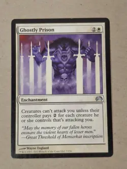 MTG Magic the Gathering Ghostly Prison Enchantment Regular 7/156 BB - Image 1