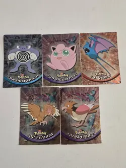 Pokemon Blue Logo Topps Holo Foil Vintage Card Lot DMG - Image 1