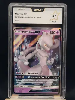 **Destinees Occultes ** MEWTWO EX 31/68 PCA 9.5 - Carte Pokemon 2019 SL11.5 - Image 2
