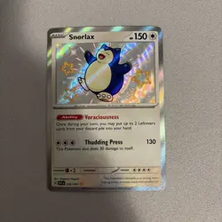 Pokemon TCG Snorlax 202/091 Shiny Holo Rare Paldean Fates - Image 1