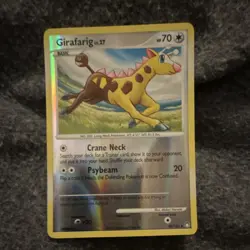 Pokemon Girafarig 049/123 2007 Basic Holo 70 HP English TCG Card - Image 1