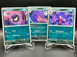 3x Lot- Gastly, Haunter & Gengar Paldean Fates Evolution Line Unique Art Pokemon - Image 1