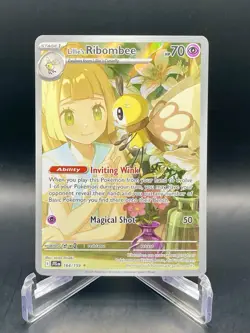 Lillie's Ribombee 164/159 Journey Together Illustration Rare Full Art Pokemon NM - Image 1