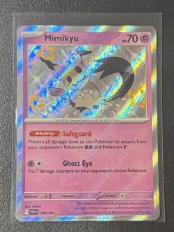 Pokemon TCG: Mimikyu 160/091 - Paldean Fates Shiny Holo Rare - NM - Image 1