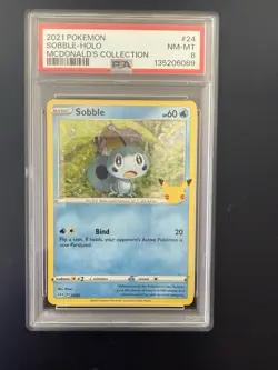 Pokemon Sobble McDonald's 25th Anniversary Promo Holo PSA 8 024/025 - Image 1