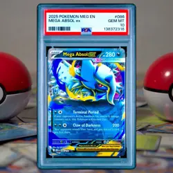 2025 POKEMON MEG EN MEGA ABSOL ex PSA 10 - Image 1
