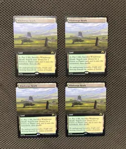 Windswept Heath Extended Art MTG Modern Horizons 3 Near Mint Play set (X4) - Image 1