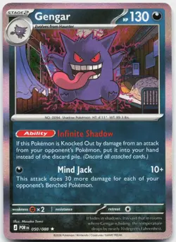 Gengar 050/088 Rare Perfect Order Pokemon Holo Near Mint - Image 1