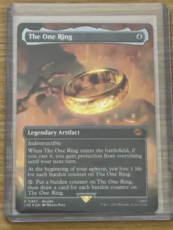 MTG Magic The Gathering Lord of the Rings The One Ring Borderless Foil #0451 - Image 1