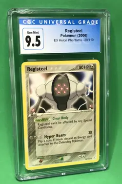 Blue CGC 9.5 (Now 10) Gem Mint Registeel EX Holon Phantoms Rare Pokemon #29/110 - Image 1