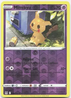 Mimikyu 080/196 Rare Lost Origin Pokemon Reverse Holo Lightly Played - Image 1