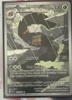 Pokemon TCG Crustle Paradox Rift 183/182 Holo Illustration Rare - Image 1
